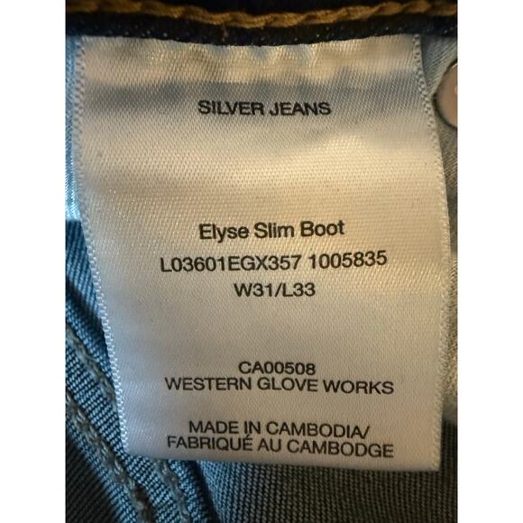 Silver Jeans Slim boots 31/L33 dark Blue stretch - Picture 3 of 9